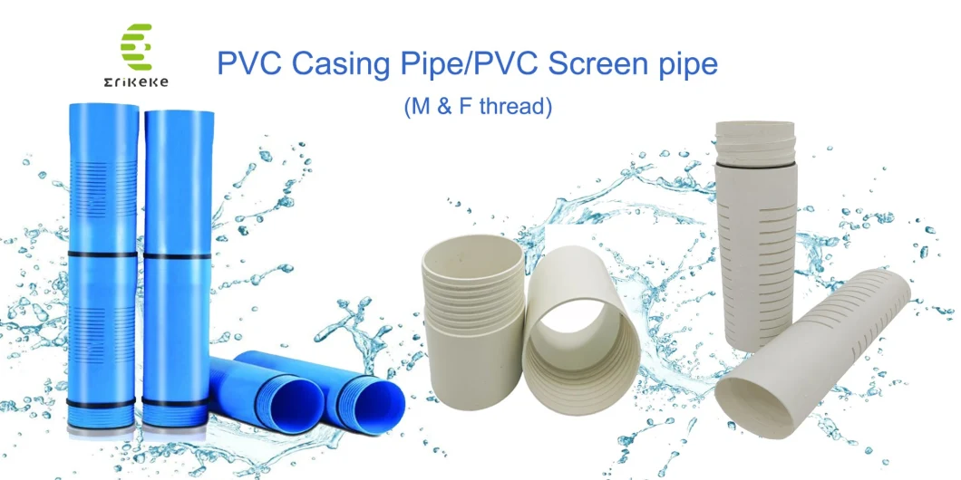 Deep Well Slotted PVC Pipe PVC Water Well Casing Pipe/Screen Pipe 2 Inch 4 Inch Perforated Tuberia